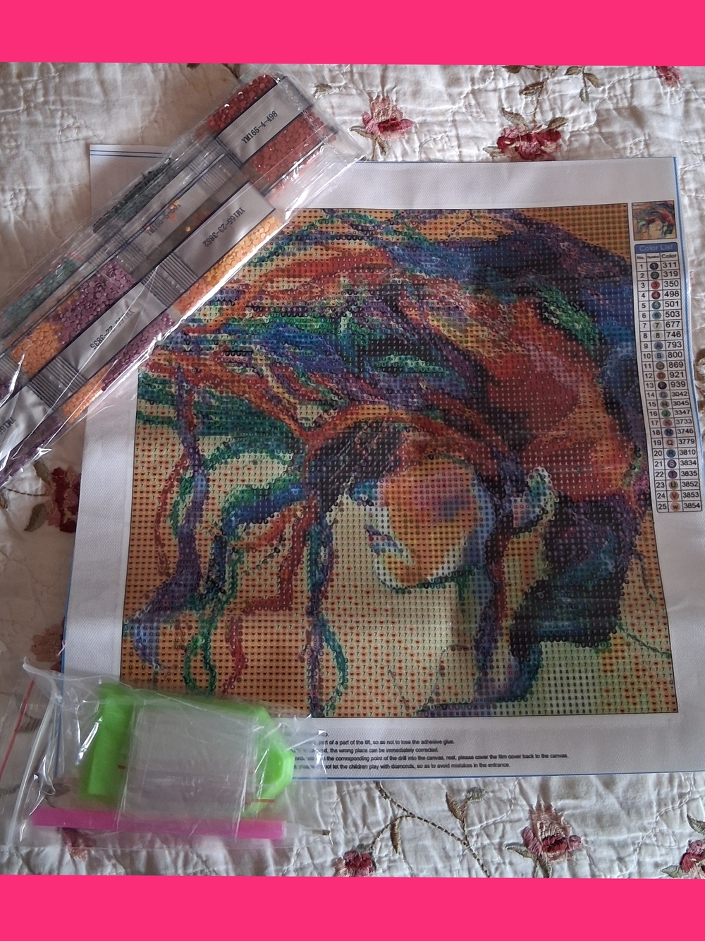 Multicolor Abstract Woman Diamond Painting Canvas